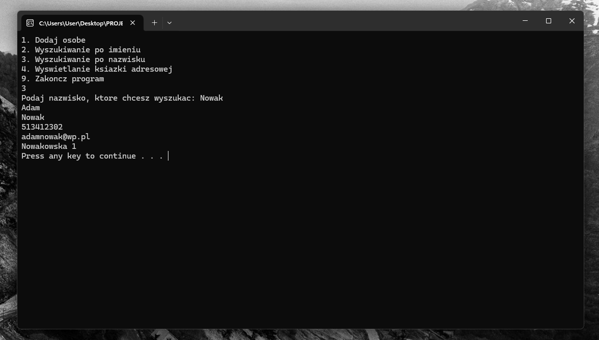 Address Book – Objective C++